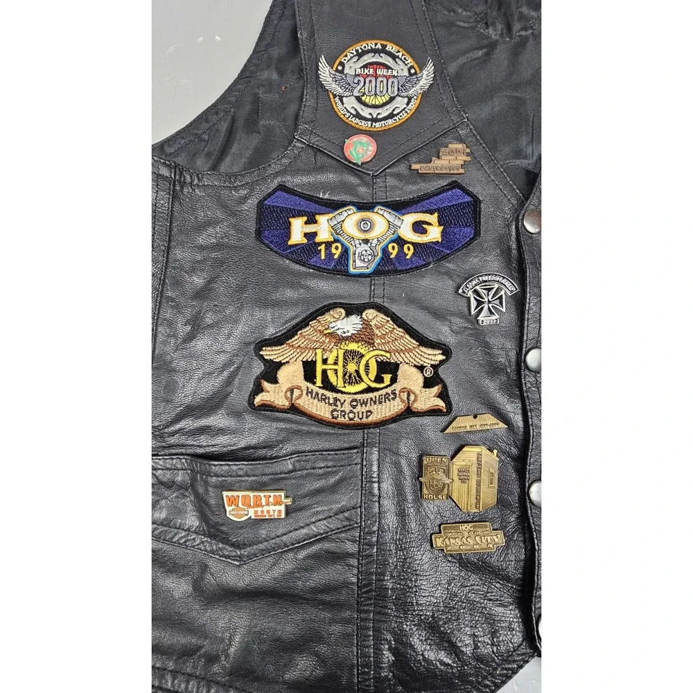 First Genuine Leather vintage harley